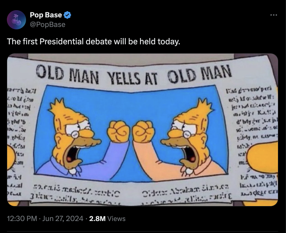 old man yells at cloud - Pop Base The first Presidential debate will be held today. arb M d's Old Man Yells At Old Man Esd dve peri at foelf jess mid Kat My r Em Mal 2.3.tic 31 2.8M Views Cider Abakar. Ein veelli 122 mc